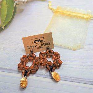 Hexagonal Star Glass Bead Earrings